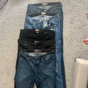 Lot of 5 pairs of torrid jeans “sky hi skinny” 4 pairs 14R and one pair 14T